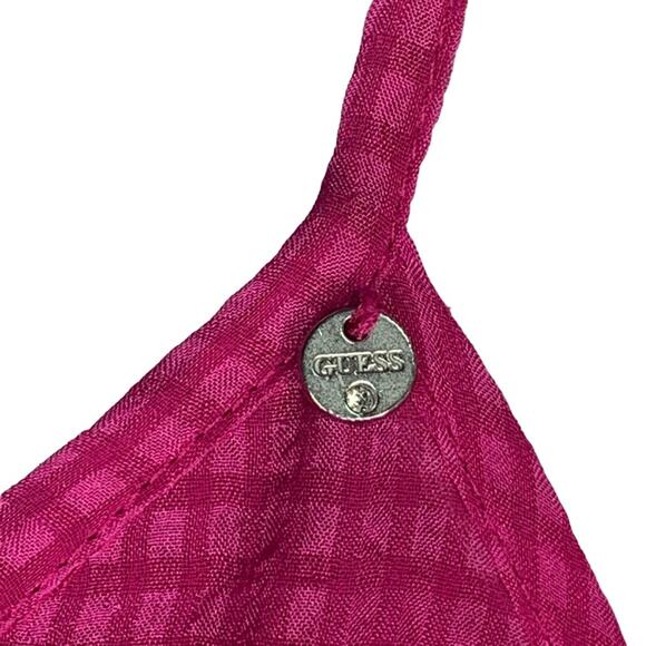 Guess Sleeveless Top Size Small Hot Pink Full Lining Racer Back - Picture 7 of 10
